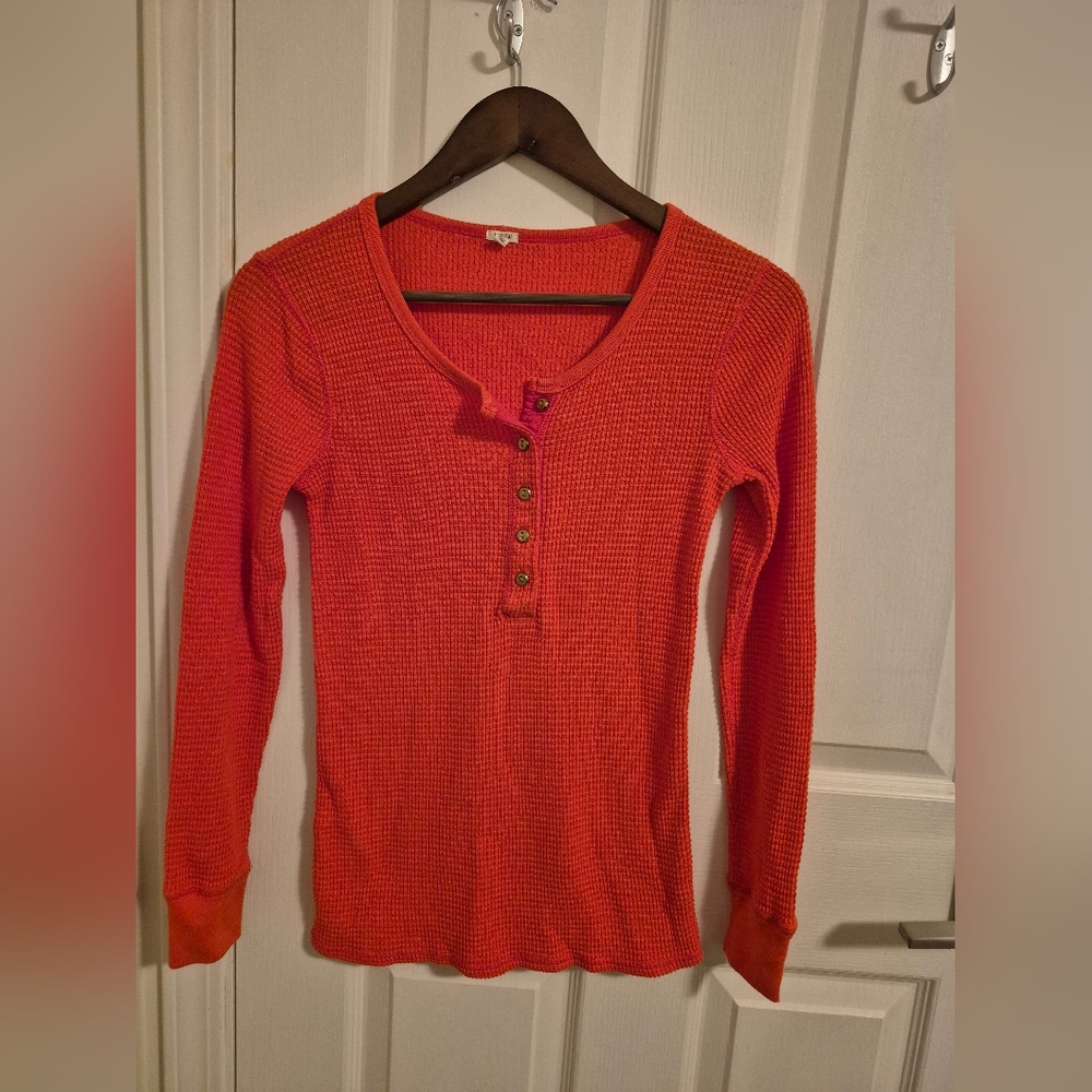 J Crew Waffle Long Sleeve HenleySize Small